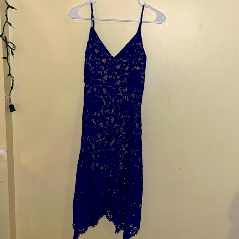 Lulus blue lace dress